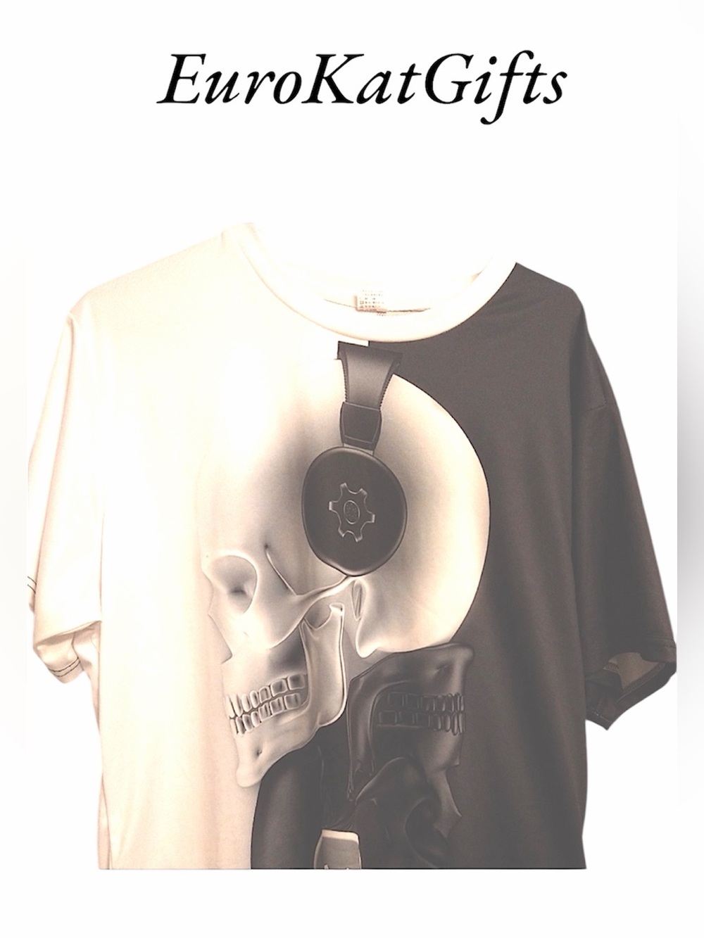Skull Print T shirt Size 2XL Unisex T-shirt like NEW xxl